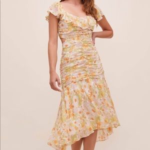 Astr Devereaux Cutout Floral Dress
